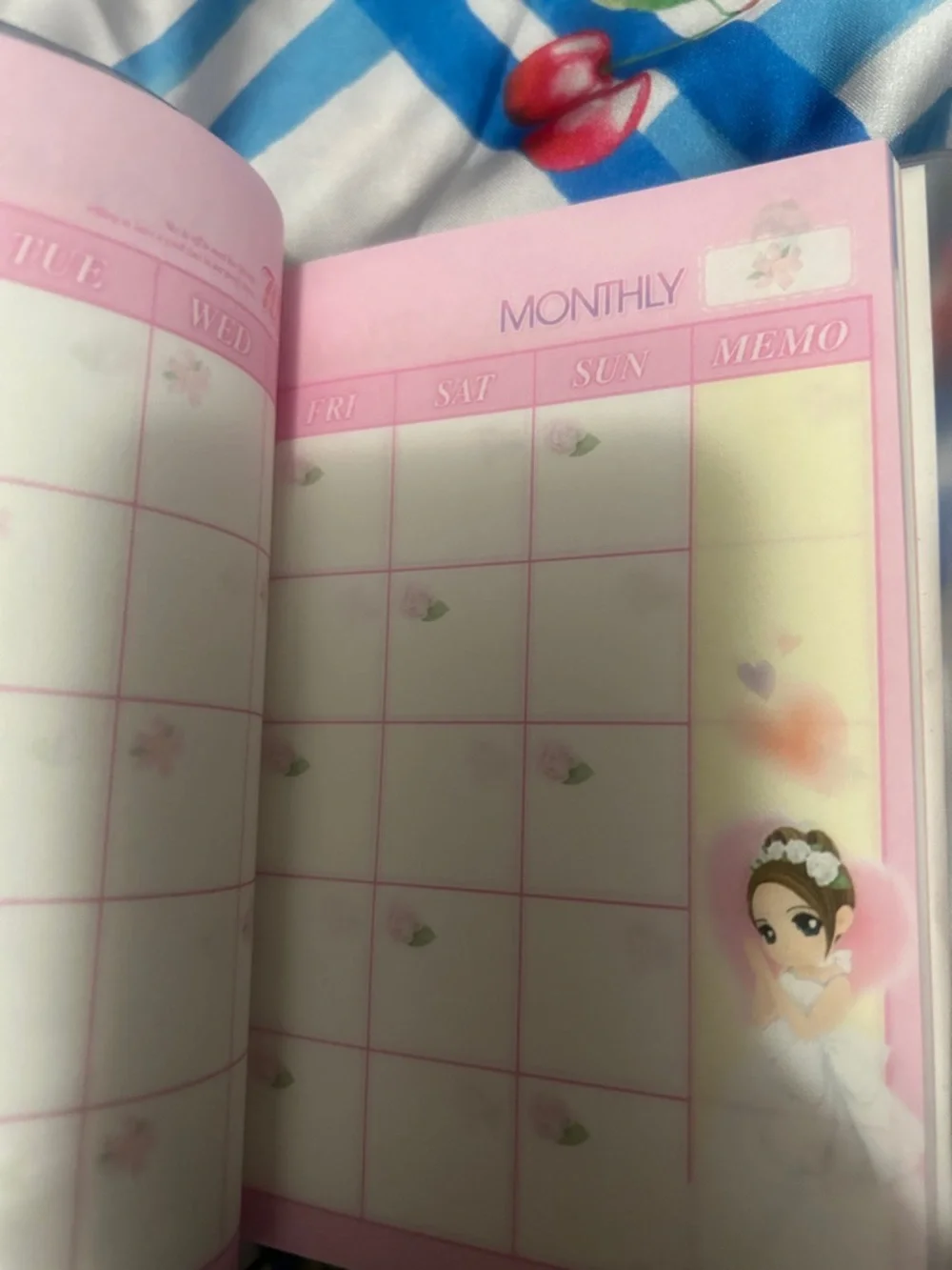 Pink Illustrated Home Office Planner - White